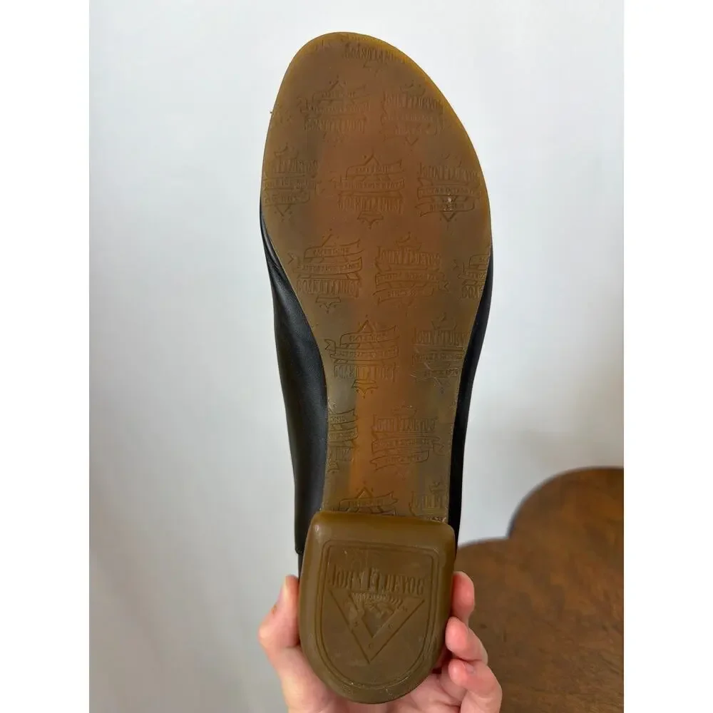 John Fluevog Brown Peep Toe Cutout Leather Sandals Size 11